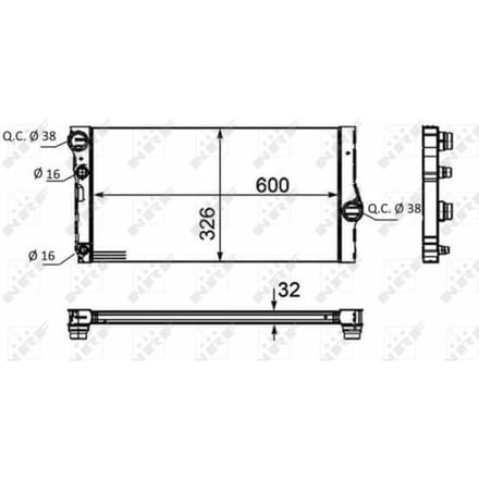 Radiator, motorkoeling NRF 58466