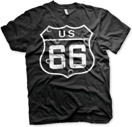 Route 66 Heren Tshirt -S- Bullets Zwart