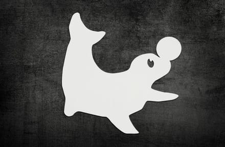Woood Sale - Muurdecoratie - Zeehond - Wit - 1 Stuk