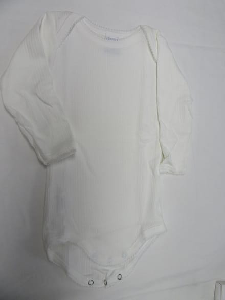Petit Bateau - 2 pack - Body lange mouw - Wit - Lijntje - 6maand 67