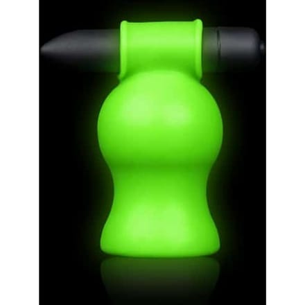 Vibrating Head Masturbator - Glow in the Dark - Neon Green
