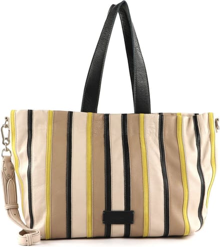 FREDsBRUDER Leren Schoudertas Rios Shopper Big Beige / Mix Veelkleurig