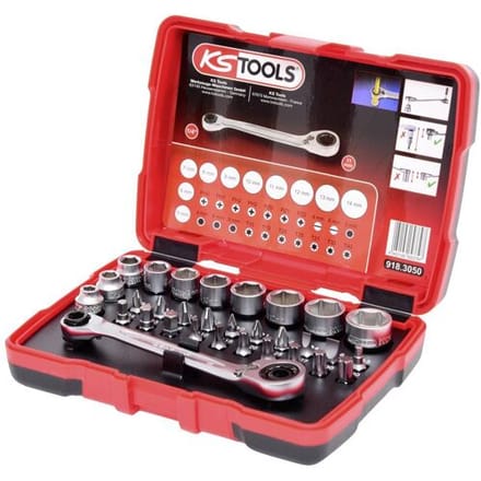 KS Tools 9183050 918.3050 Dopsleutelset Metrisch 1/4 (6,3 mm) 31-delig