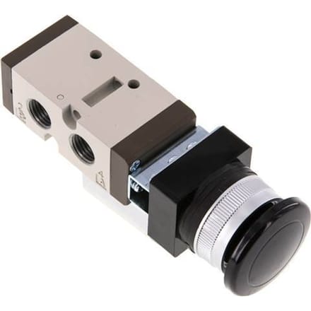 5/2 G1/4 '' (G1/8 '') Handbediend Ventiel Zwart 0-8bar/0-112psi YPC