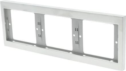 Berker K5 Inbouw Afdekplaat - 3-voudig Horizontaal - RVS