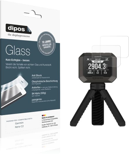 dipos – 2x Matte Pantserfolie geschikt voor Garmin Xero C2 | 9H Screenprotector