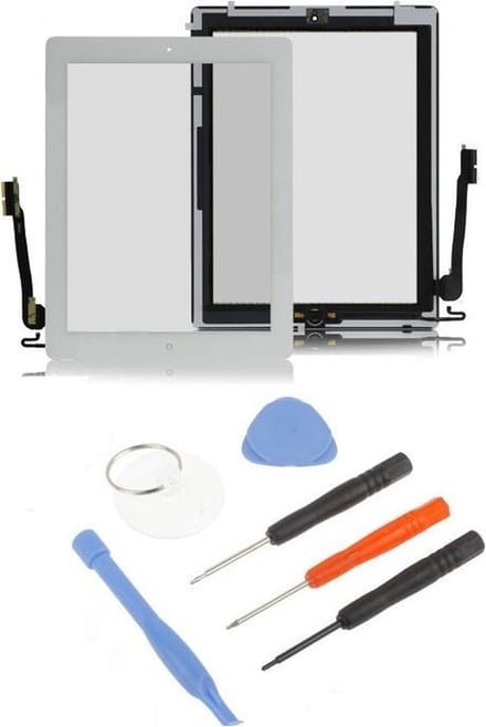 iPad 4 scherm digitizer glas  touchscreen Wit