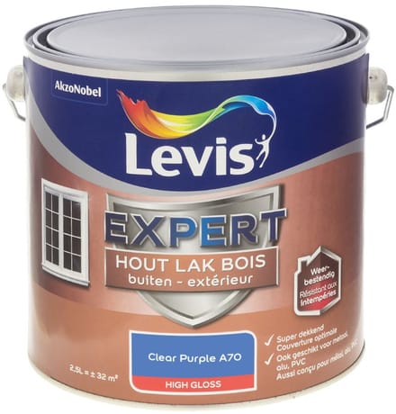Levis - Expert Hout Lak Buiten High Gloss Mix - Clear Purple A70 - Mengverf - 2,5 L