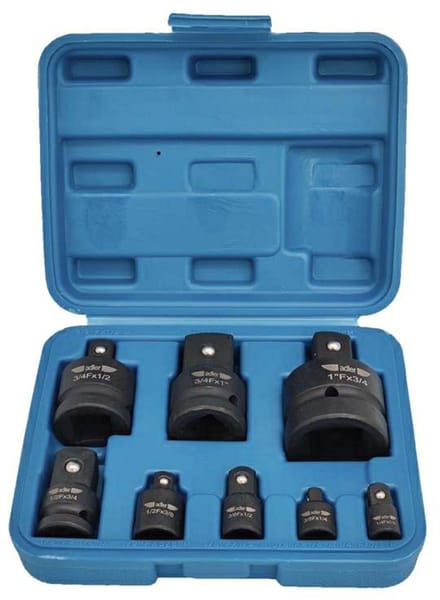 Adler AD-1104 Serie - Impact Adapter Set - 8 stuks - Cr-V Staal