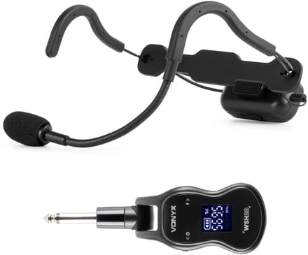 Headset microfoon - Vonyx WSH20 - UHF microfoonsysteem draadloos - Voor sportlessen en presentaties - Met koffer