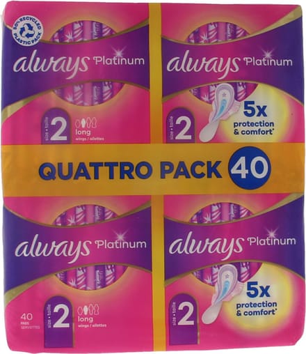 Always Maandverband platinum long 40 Stuks