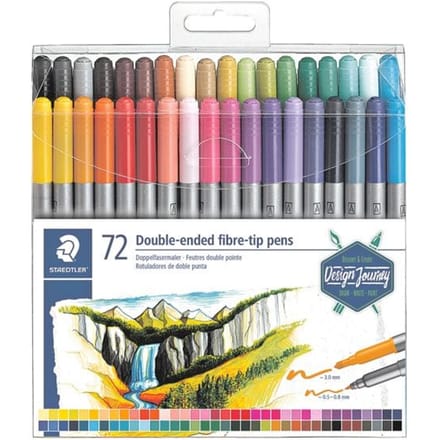 Kleurstift Staedtler 3200 dubbele punt fijn en ultrafijn etui à 72 ass