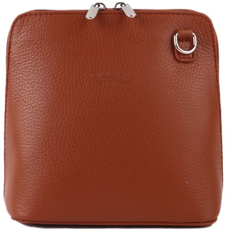 Giuliano lederen schoudertas Allison - Bruin - Dames - Made in Italy