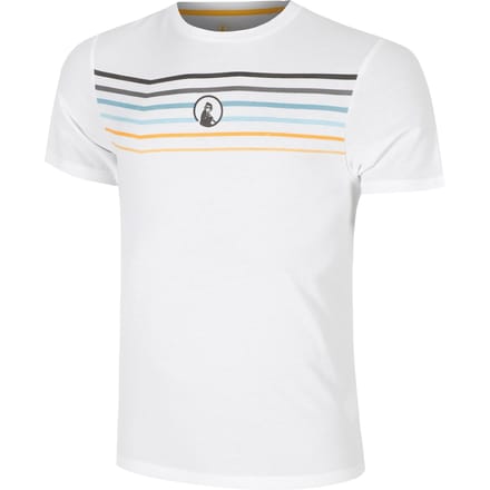 Quiet Please Endlessly Trainings Stripe T-shirt Heren-Wit,Veelkleurig