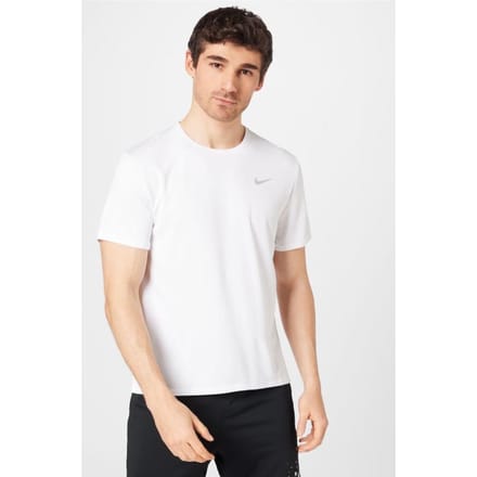 Nike Dri Fit Heren Miler T-shirt met korte mouwen in wit