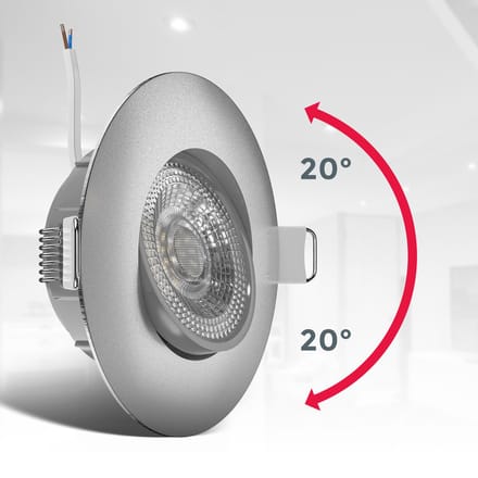 B.K.Licht - LED Inbouwspots - 12 stuks - dimbaar - kantelbaar - Ø9cm - 3.000K