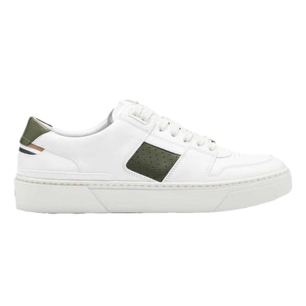 Boss Heren Gary Logo Leren Tennisschoenen (Wit)