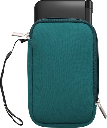 kwmobile Carrying Case Compatible with Nintendo 3DS XL - Neoprene Console Pouch with Zipper - Petrol