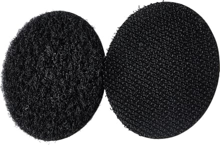 Vel met 12 sets - 45mm - Zwarte Zelfklevende Klittenband Stippen - type K-45Z