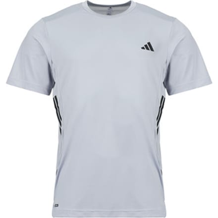 Adidas Performance Tech Essentials 3 Stripes Workout-T-Shirt - Heren - Grijs