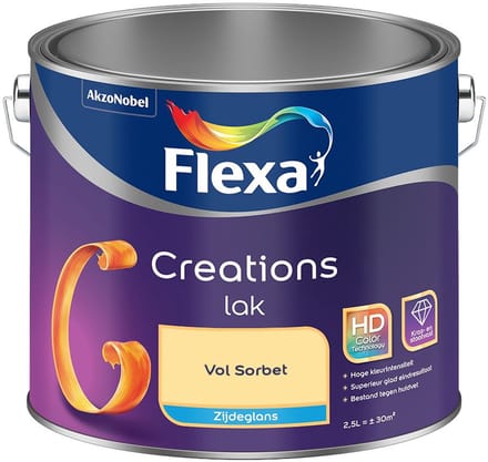 Flexa - Creations Lak Zijdeglans - Vol Sorbet - Mengverf - 2,5 L