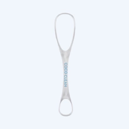 Coco Clean RVS Tongschraper – 4‑Zijdig – Transparant Design – Effectieve Tongreiniger – Halitose Preventie
