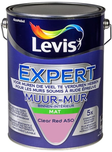 Levis - Expert Muur Binnen Mix - Clear Red A50 - Mengverf - 5 L