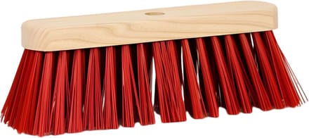Luva straatbezem buitenbezem hout rood kunstvezel 29cm schoonmaak.