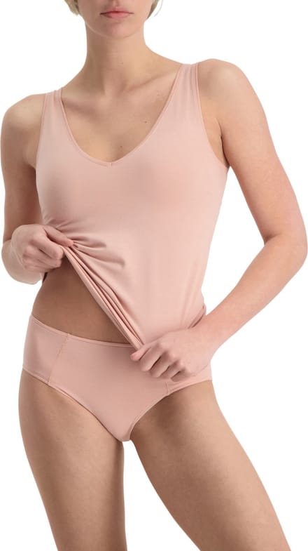 Noshirt Tank Top - Lite Cotton - Dames Top - Deep V - Invisible Rose - Maat XS