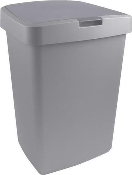 Sunware - Delta prullenbak klep 50L grijs - 39,7 x 34,5 x 56,4 cm