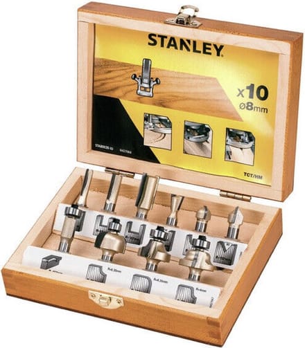 Stanley Serie - Frees Set - 10 Stuks - 8mm Schacht - TCT/HM