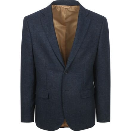 Suitable Colbert Herringbone Merinowol Donkerblauw (navy) - Maat 48 - Heren blazer