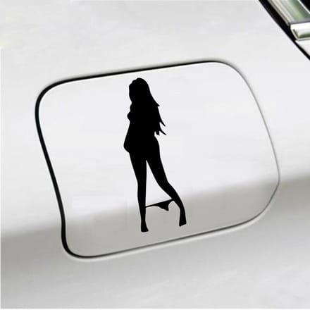 Bumpersticker - Vrouw Zonder Slip - 18 X 6 - Zwart