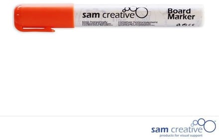 Sam Creative Whiteboard Glassboard Stiften - Metallic - Ronde punt - Oranje - 1 stuks
