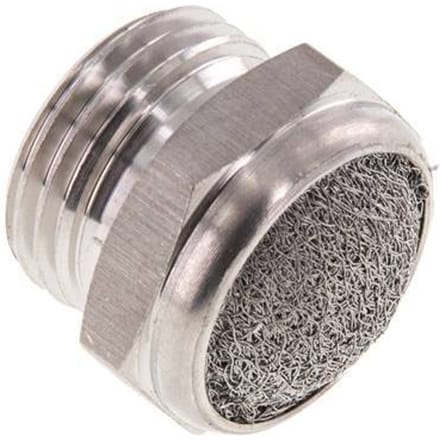 G1/2'' Roestvrijstalen Compacte Pneumatische Geluiddemper 1.4301 Draadgaas
