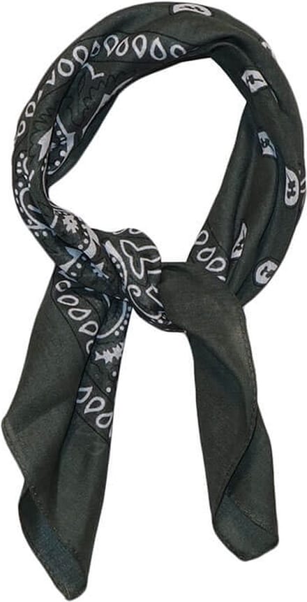 Bandana / Kleine Sjaal Leger Groen - Wit