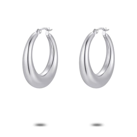 Twice As Nice Oorbellen in edelstaal, oorringen, 33 mm/7 mm