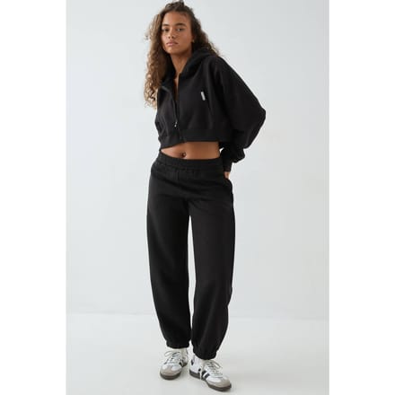 Dames Dsgn Studio Tall Oversized Joggingbroek Met Omgeslagen Zoom | Zwart | Maat: Medium