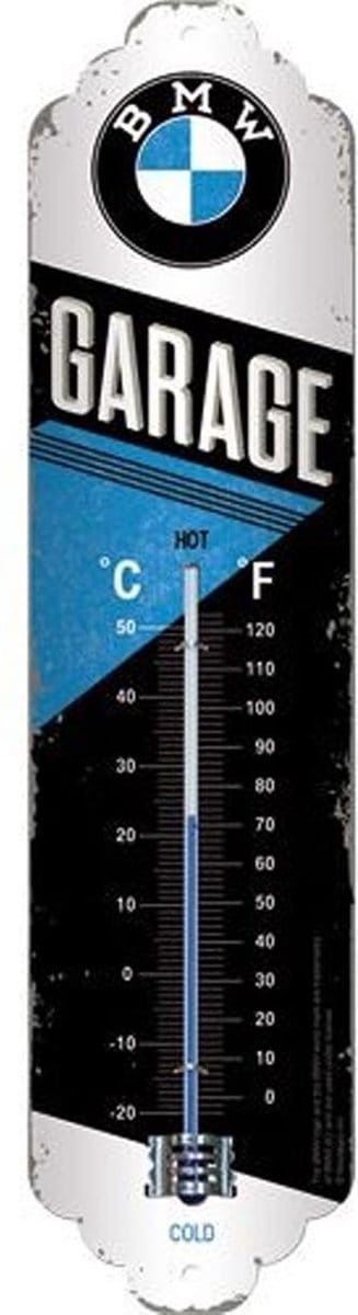 BMW Thermometer 'Garage' - Metaal - 6,5 x 28 cm