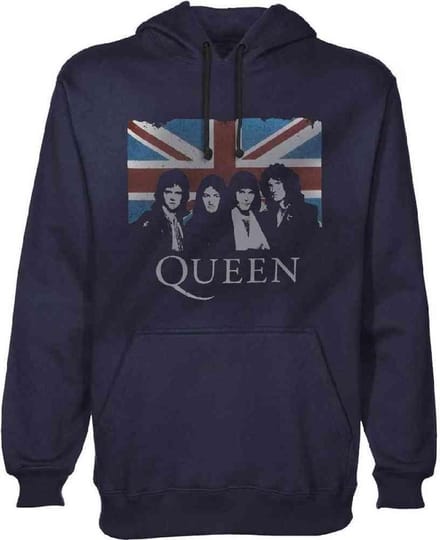 Queen - Union Jack Hoodie/trui - L - Blauw