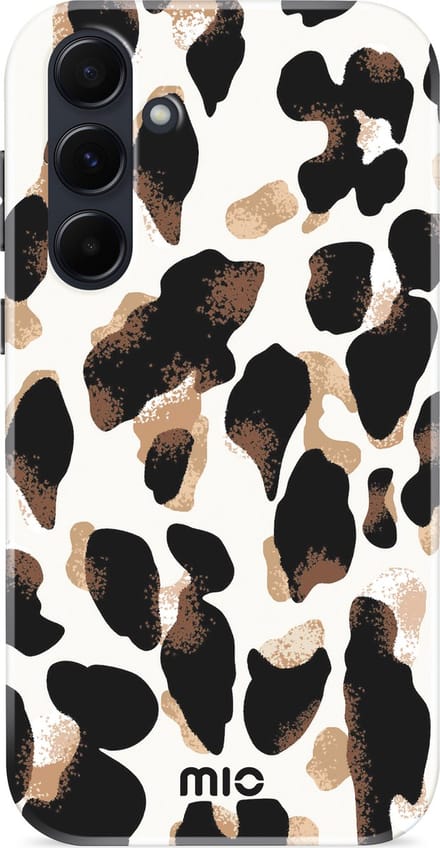 MIO MagSafe Samsung Galaxy A55 Hoesje Hard Shell Cover Leopard