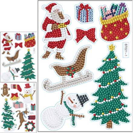 Diamond Painting Sticker Set Kerst 004 (17 stuks)