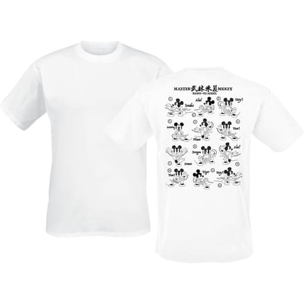 Mickey & Minnie Mouse - Disney T-shirt - Master Kung Fu Scroll - M tot 3XL - voor Mannen - wit