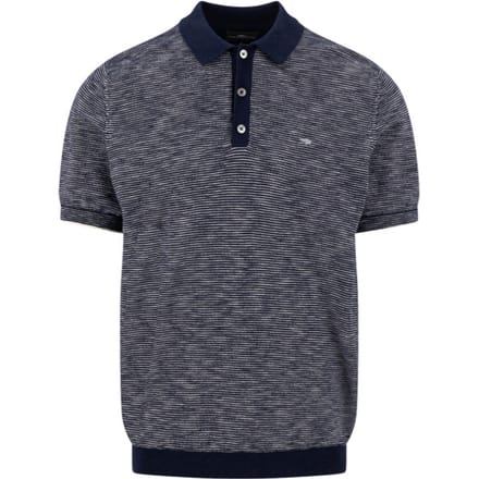 Fynch Hatton - Polo Korte mouw - Heren - L - Blauw - Katoen - 1603-704