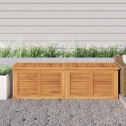 vidaXL - Tuinbox - met - zak - 175x50x55 - cm - massief - teakhout
