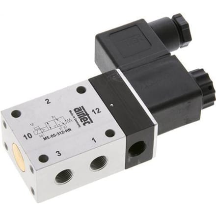 3/2 G1/8'' Magneetventiel Extern 24V DC -0.95-10bar/-13.2-140psi Airtec