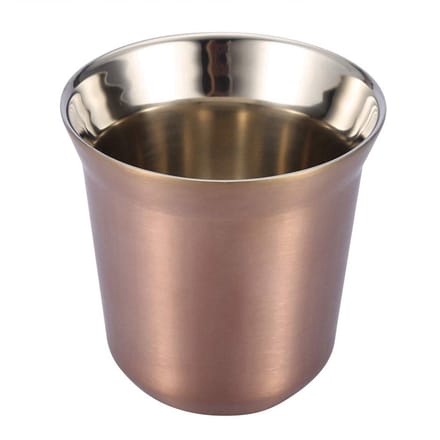 Dailygoods- Koffiekop Dubbellaags 85 ml - Roestvrij Staal - Duurzaam