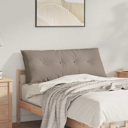 vidaXL - Rugkussen - Taupe - 120 - x - 50 - cm - Microvezel - Stof