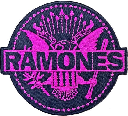 Ramones - Pink Seal Patch - Zwart/Roze