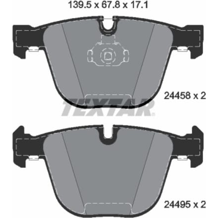 Remblokset TEXTAR 2445801, achter